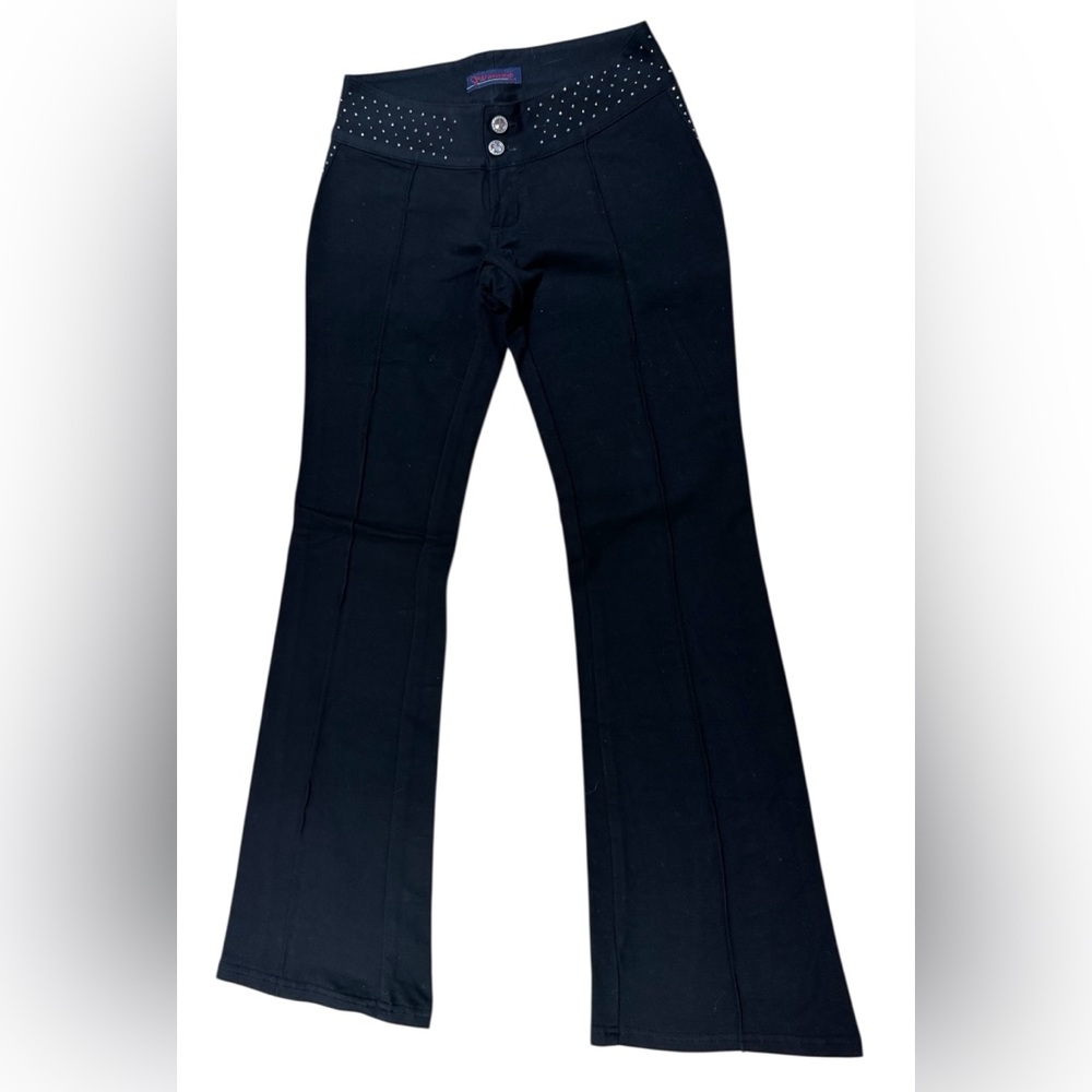 JW Maxx Black Flared Embellished Pants